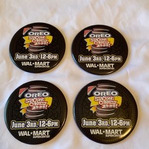 Oreo Stacking Contest Button Pins